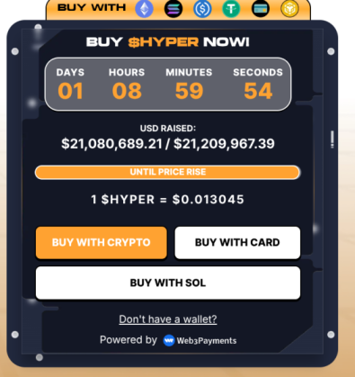 $HYPER raised widgit