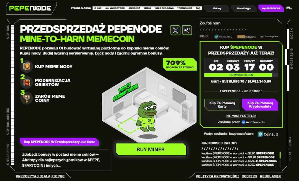 Strategiczne Altcoiny na 2025: Pepenode (PEPENODE)