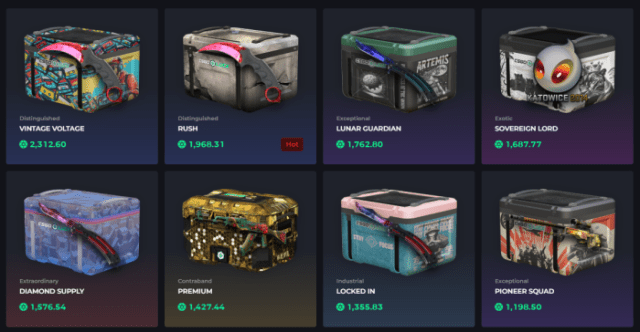 CSGOLuck available CS2 cases.