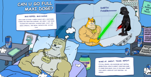 Maxi Doge branding artwork.