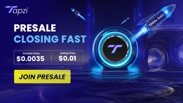 Tapzi presale is ending soon.