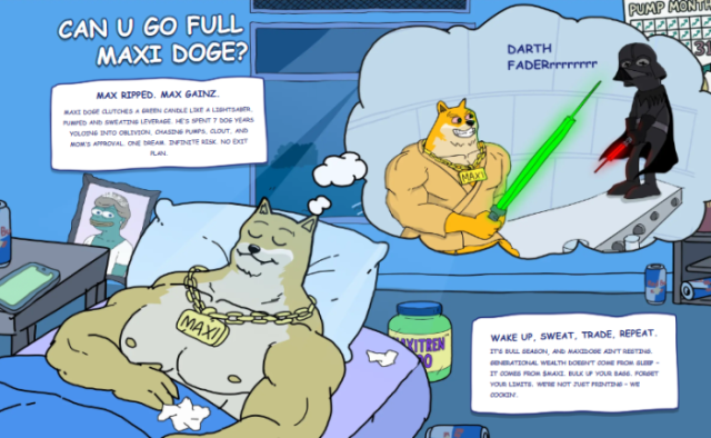 Maxi Doge’s gym-bro lifestyle is all about max ripped, max gains.