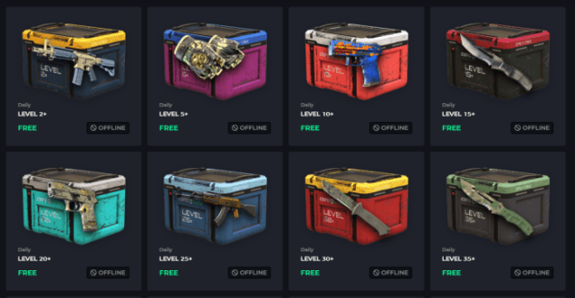 Daily free cases on CSGOLuck.