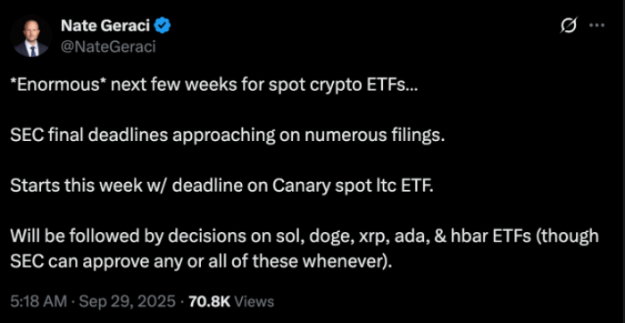 Source: Nate Geraci on X