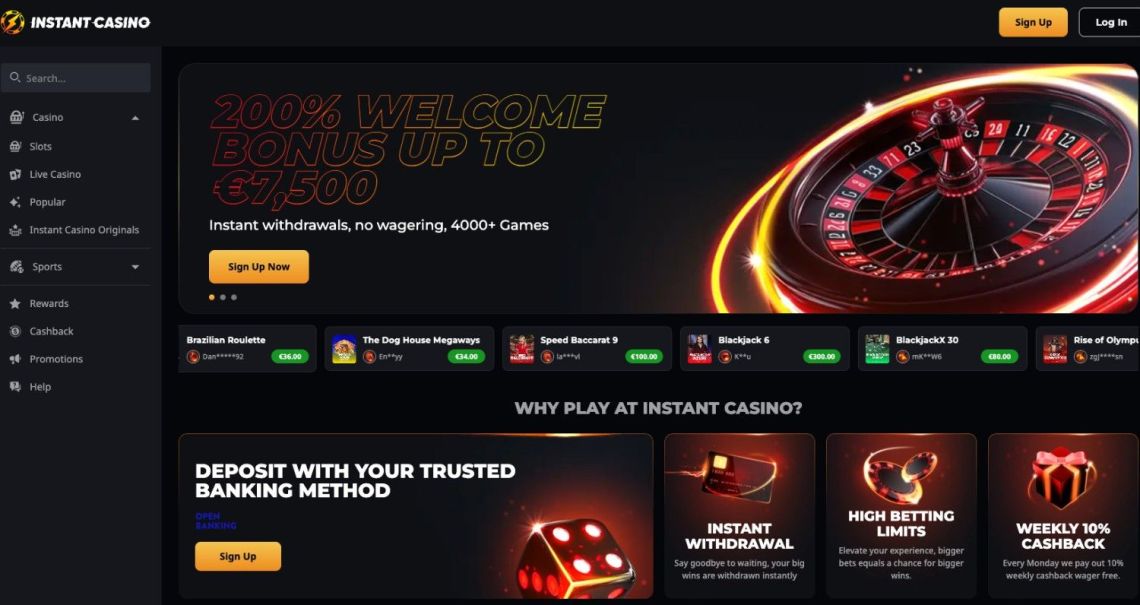 Instant Casino Vélemények + legjobb bónuszok