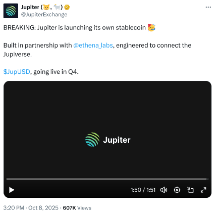 Jupiter launch announcement.