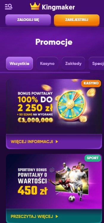 Kingmaker strona główna