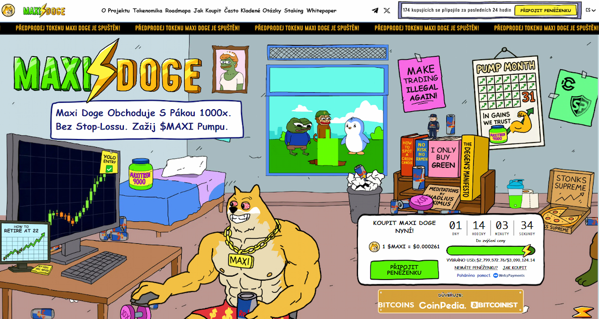Maxi Doge: Meme energie spojená s tokenovou ekonomikou