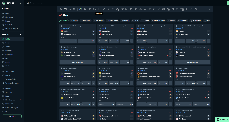 Mega Dice sporto rinkos