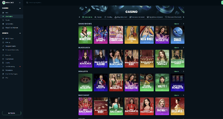 Gyvo kazino žaidimai