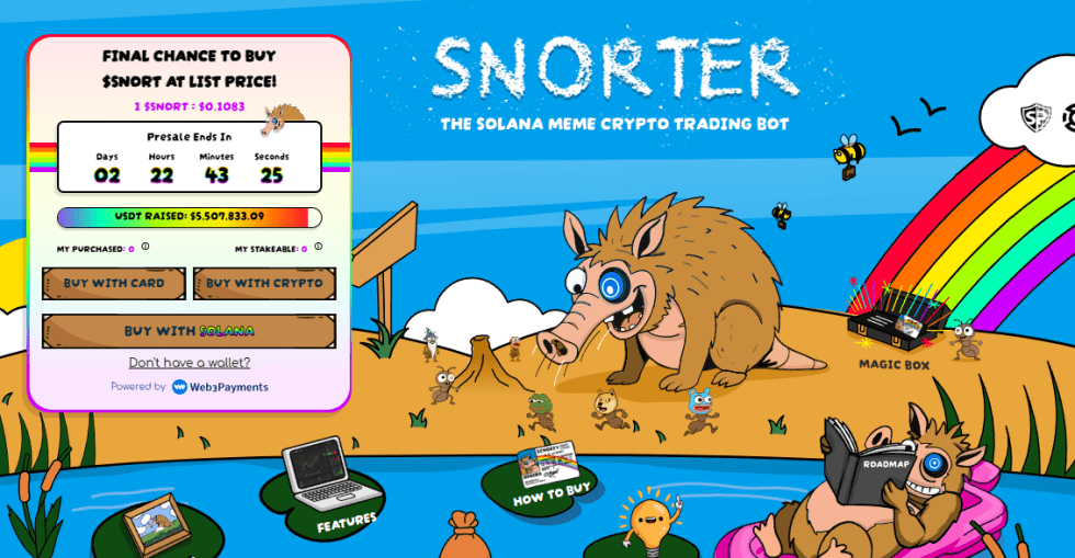 Snorter Token: tirdzniecības bots, kas izstrādāts Solana mēmu tirgiem