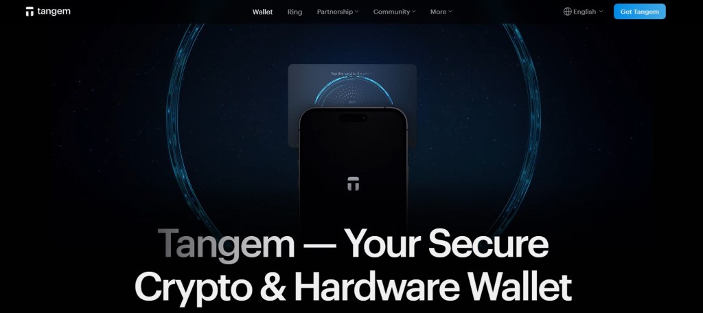 5. Tangem Wallet – Kortelės formos defi piniginė kasdieniam naudojimui