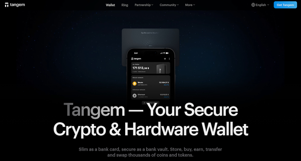 Tangem – priročna ethereum denarnica za uporabo na poti