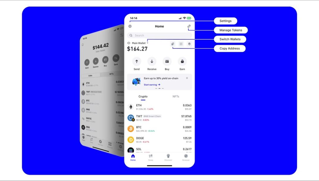 Trust Wallet Programėlės Patirtis (UX & UI)