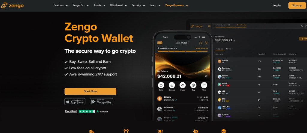3. Zengo – Inovatyvi mobilioji Ethereum piniginė