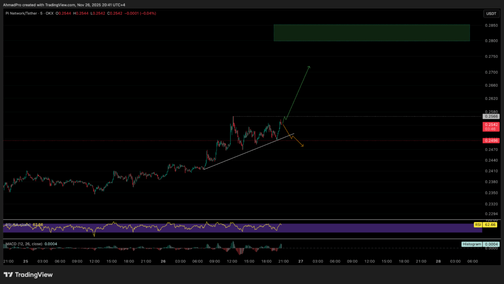 パイネットワーク 価格：上昇トレンド維持、0.2580ドルの抵抗が鍵