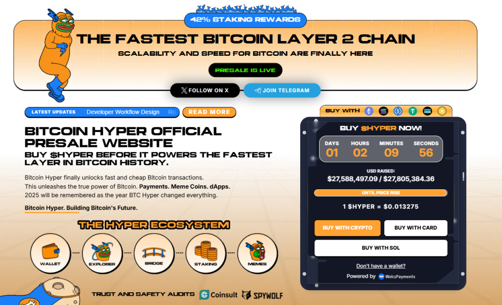 Bitcoin Hyper: strauji augošs Layer-2 ICO
