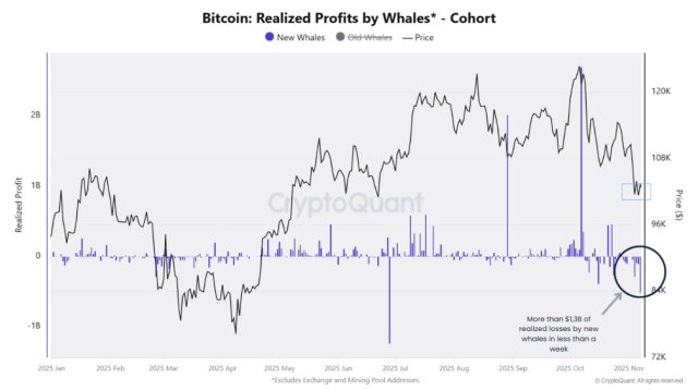 Bitcoin Sees Wave Of Whale Capitulation, And New Entrants Are Leading The Sell-Off
