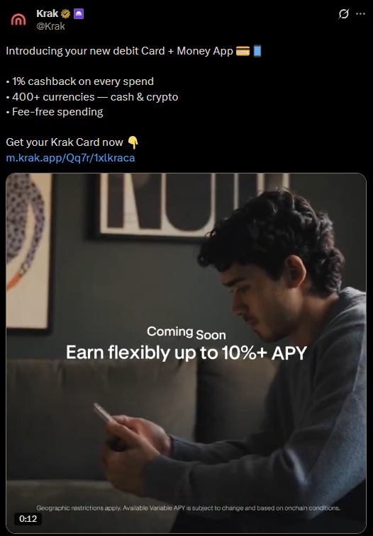 Krakens X-Beitrag zur Ankündigung der Krak-Karte.