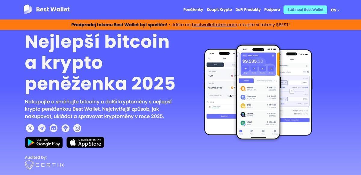 Krok 1. Výběr spolehlivé platformy (doporučujeme Best Wallet)