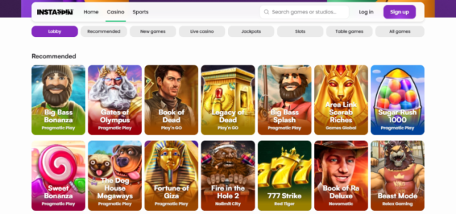 InstaSpin - greitas, dinamiškas kazino su momentinėmis išmokomis
