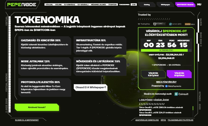 PEPENODE tokenomika