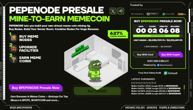PEPENODE’s presale information.