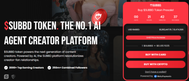 $SUBBD’s presale numbers.