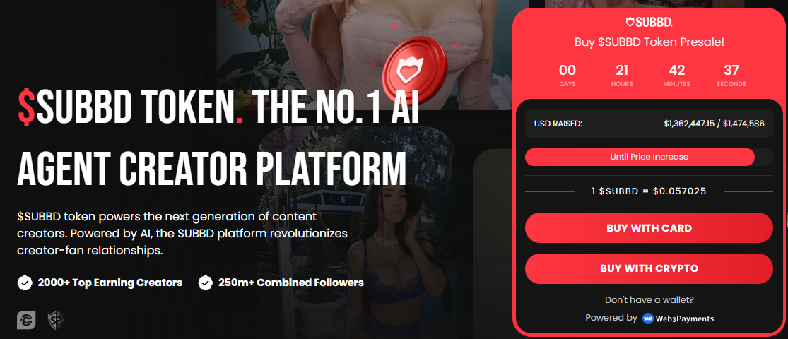 $SUBBD’s presale numbers.