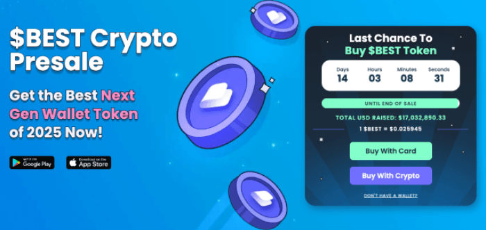 Best Wallet Token presale page.