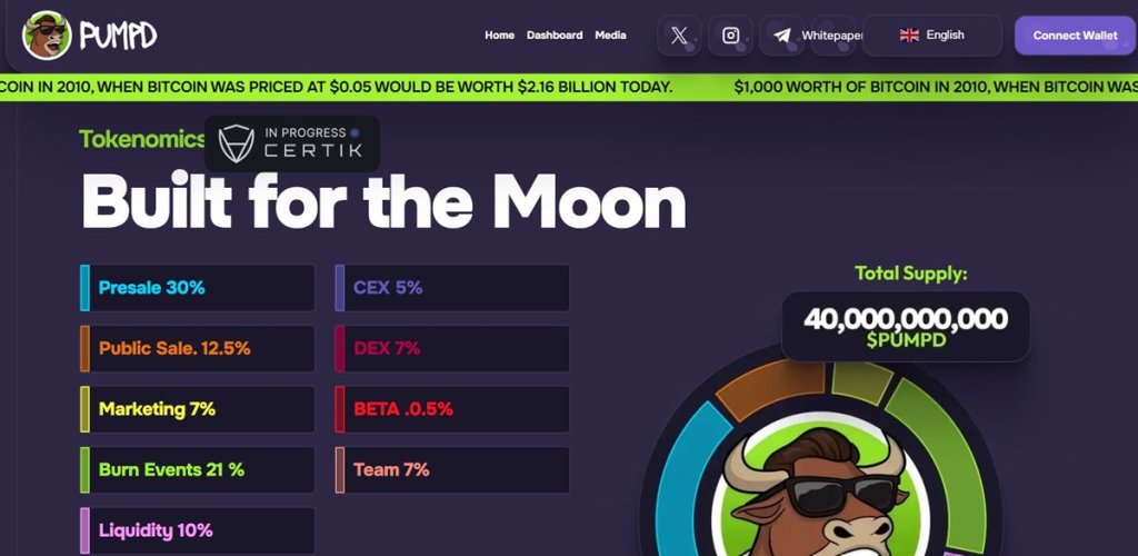 Tokenomika a funkčnost PUMPD tokenu
