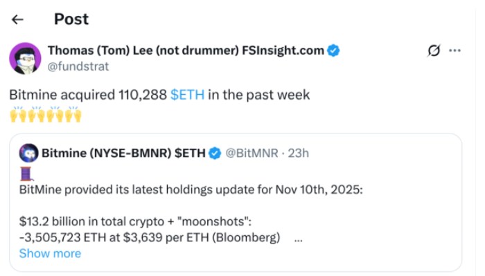 X Post from Thomas Lee