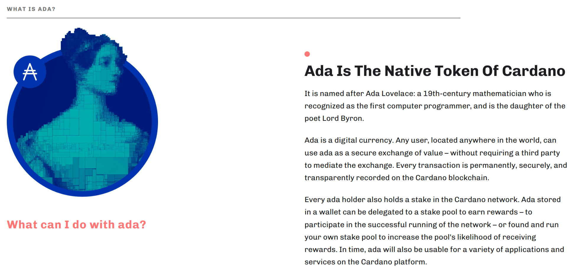 $ADA origin explanation.