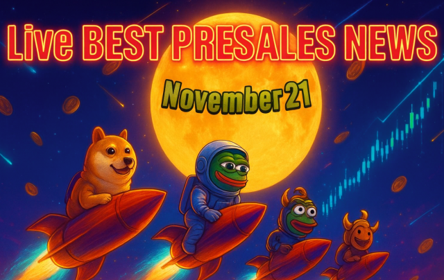 Best Presales Live News Today: Latest Updates on Early Crypto Projects with 10x Potential (November 21)