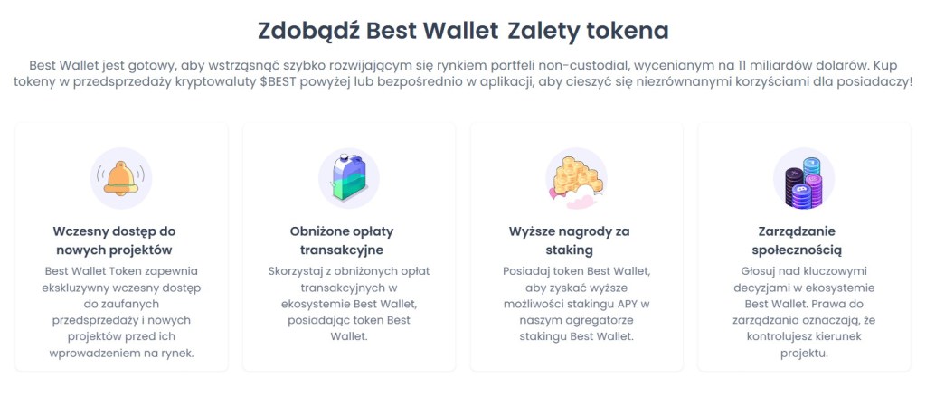 Zalety Best Wallet Token