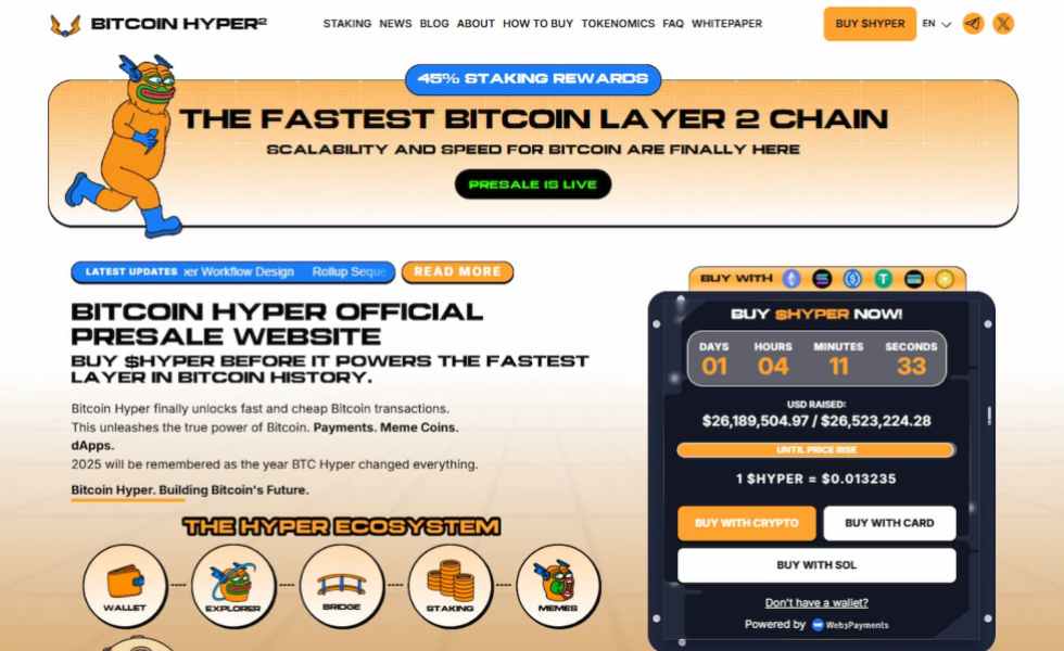 Bitcoin Hyper iepriekšpārdošanas impulss norāda uz iespēju agrīnā stadijā