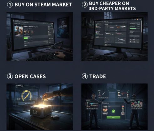 Steamマーケットや外部マーケットを使ったCSGOナイフの購入図解