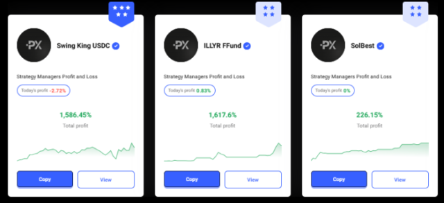 Top PrimeXBT Strategy Providers. 