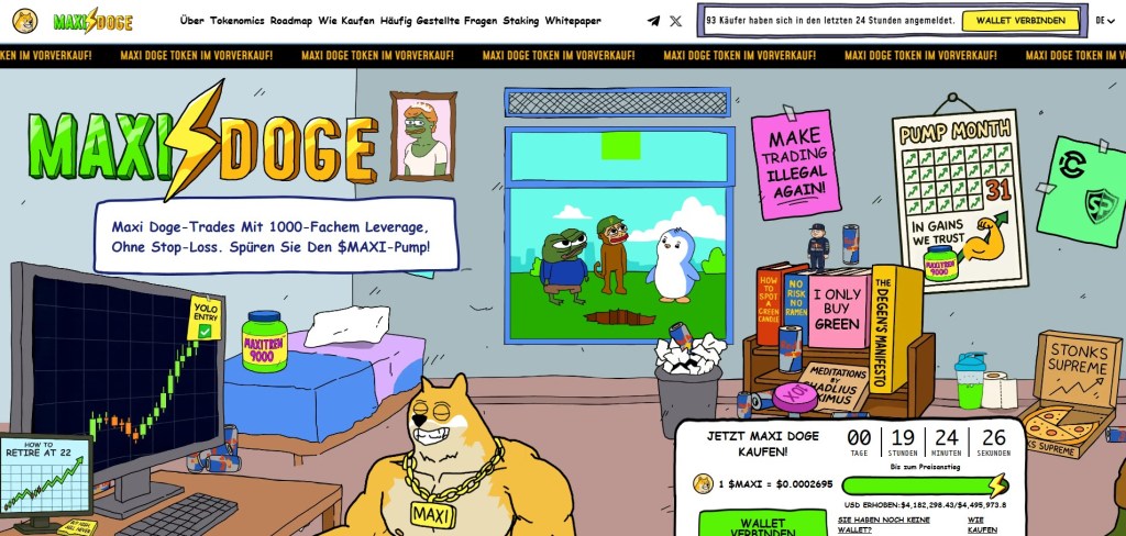 Maxi Doge (MAXI) Presale als mögliche Chance auf die nächsten großen Kryptowährung