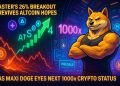 Aster’s 26% Breakout Revives Altcoin Hopes As Maxi Doge Eyes Next 1000x Crypto Status.