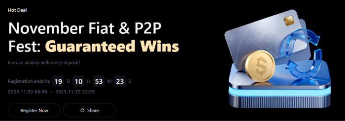 November fiat and P2P fest, guaranteed wins.