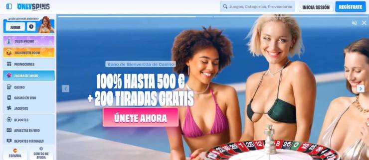 OnlySpins es uno de los mejores casinos online de España