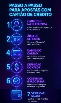 Passo a passo para fazer apostas com cartão de crédito