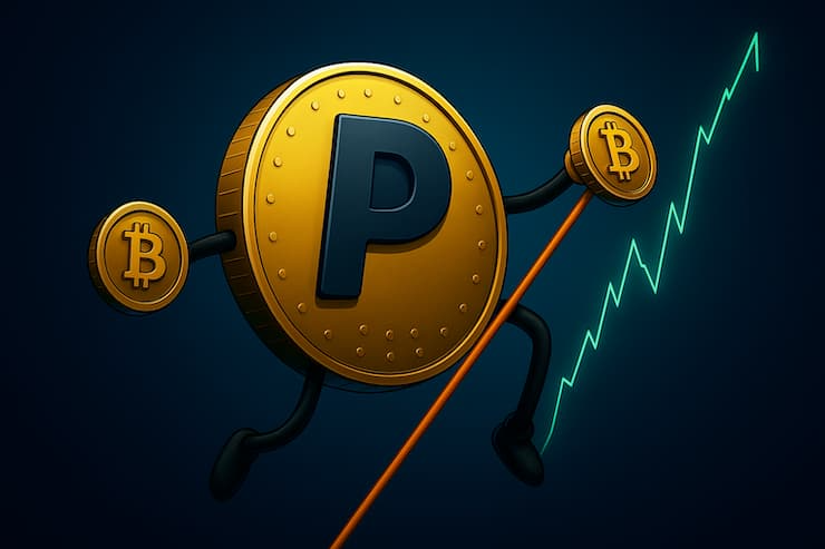 Digital illustration of PayPal and crypto elements symbolizing PayPal casinos not on GamStop
