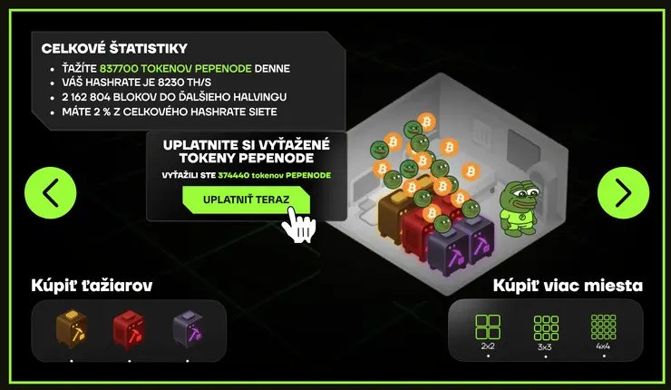 pepenode ťažba kryptomien