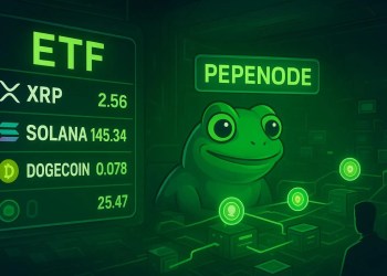 Franklin Templeton ETF Adds Dogecoin, XRP, Solana – Spotlight Turns to PEPENODE's 10x Potential.
