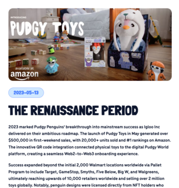 Pudgy Penguins in retal stores.