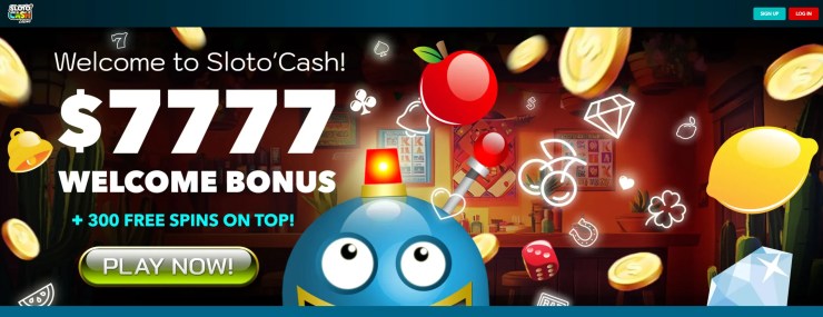 Slotocash slots catalog and $7,777 package — flexible banking DC casinos online