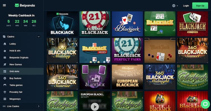Blackjack and table games selection at PayPal casinos not on GamStop with real money play