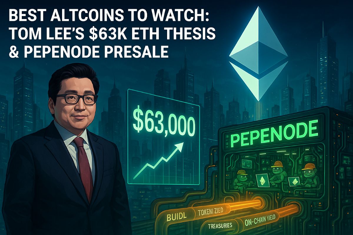 Best Altcoins Soar as Tom Lee Makes $63,000 Ethereum Prediction: PEPENODE to Rally Soon?